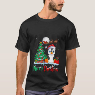 Penguin Wearing Santa Hat Xmas Merry Christmas Pen T-Shirt