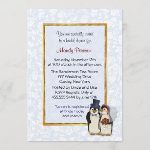 Penguin Wedding - Bridal Shower Invitation