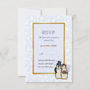 Penguin Wedding - RSVP Card