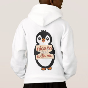 Penguin Welcome Sign: nice to meet with me
