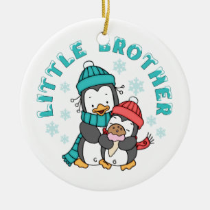 Penguin Winter Little Brother Ceramic Ornament