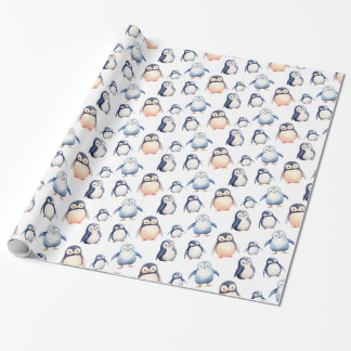 Penguin Winter Wonderland-themed Wrapping Paper
