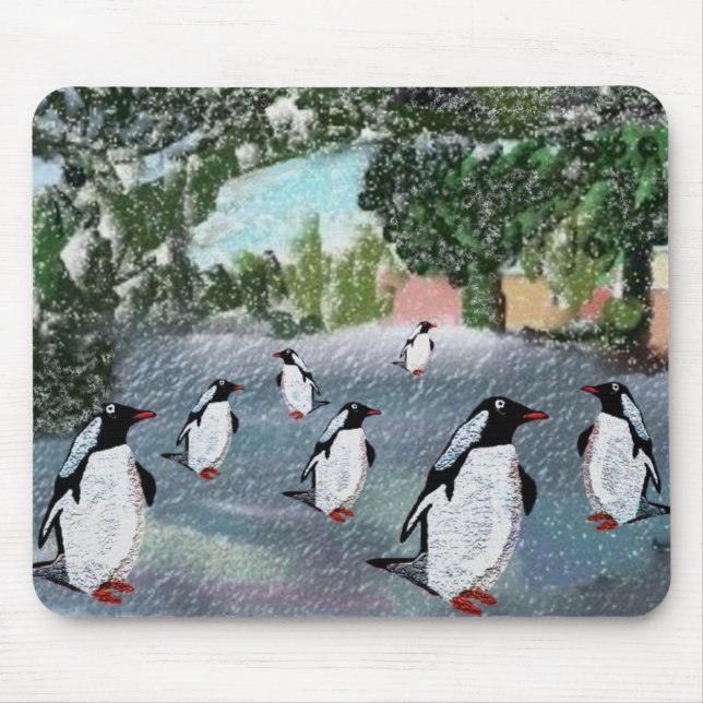 Penguin Winterwonderland Mousepad (Front)