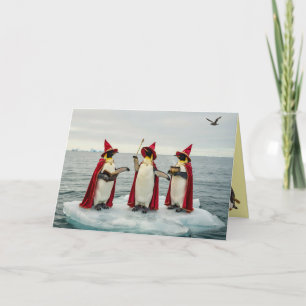 Penguin Witch Halloween Card