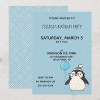 Penguin with a Balloon Personalised Birthday Party