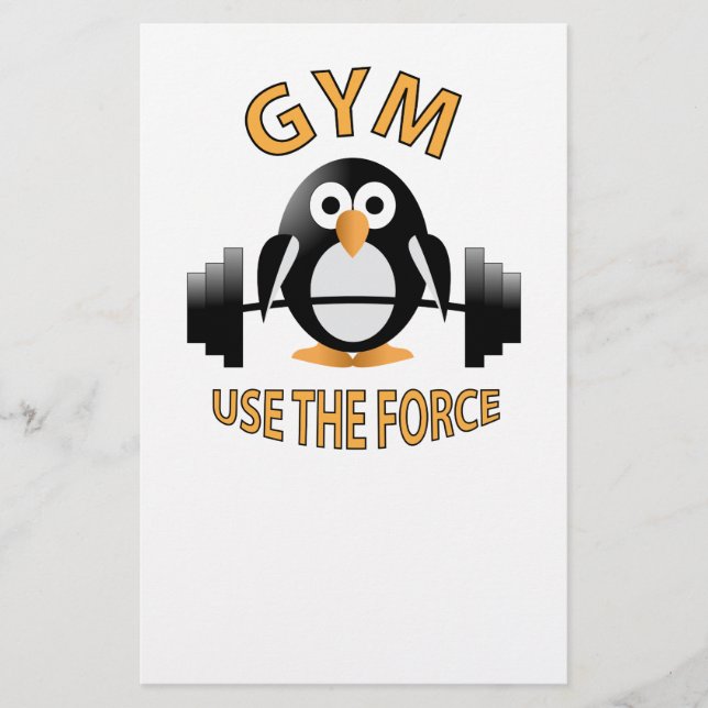 Penguin with a barbell flyer (Front)