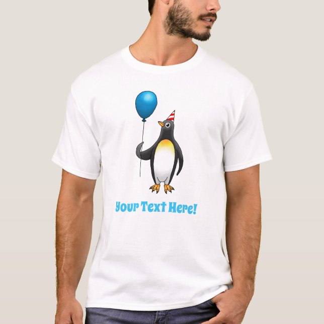 Penguin with a blue balloon T-Shirt (Front)
