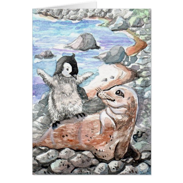 Penguin with Baby Seal (Front)