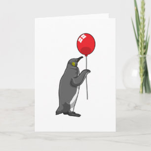 Penguin with Balloon Card