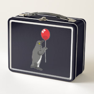 Penguin with Balloon Metal Lunch Box