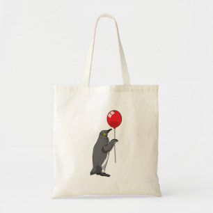 Penguin with Balloon Tote Bag