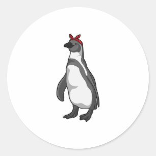 Penguin with Bandana Classic Round Sticker