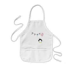 Penguin with bunting kids apron