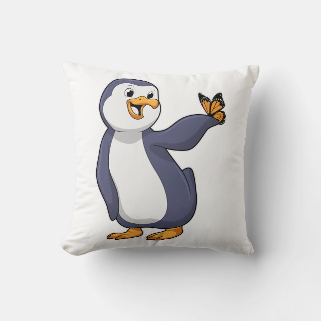 Penguin with Butterfly Cushion (Front)