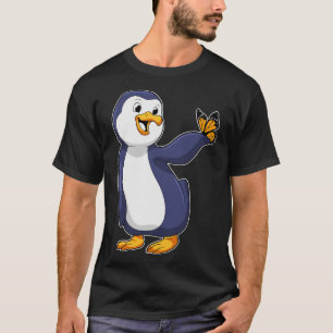 Penguin with Butterfly T-Shirt