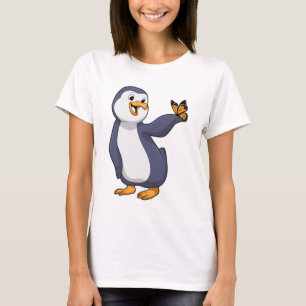 Penguin with Butterfly T-Shirt