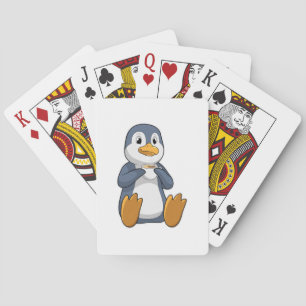 Penguin with Coffee Cup Playing Cards