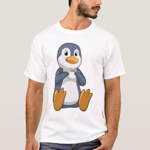 Penguin with Coffee Cup T-Shirt