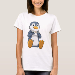 Penguin with Coffee Cup T-Shirt