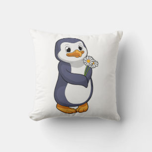 Penguin with Daisy Cushion