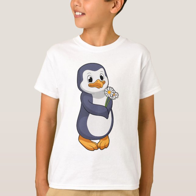Penguin with Daisy T-Shirt (Front)
