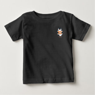Penguin with Don't Miss Out Sign Baby T-Shirt