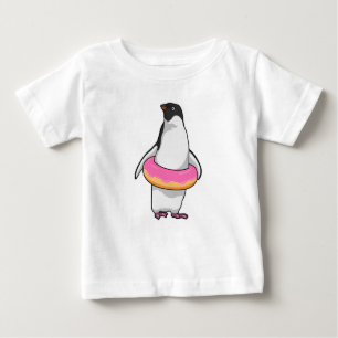 Penguin with Doughnut Baby T-Shirt