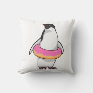 Penguin with Doughnut Cushion