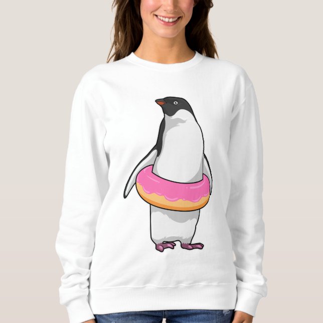 Penguin with Doughnut Sweatshirt (Front)