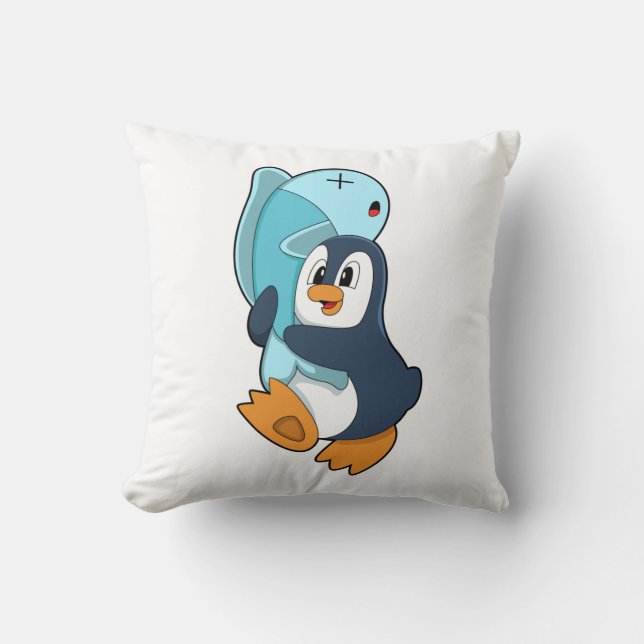 Penguin with Fish Cushion (Front)