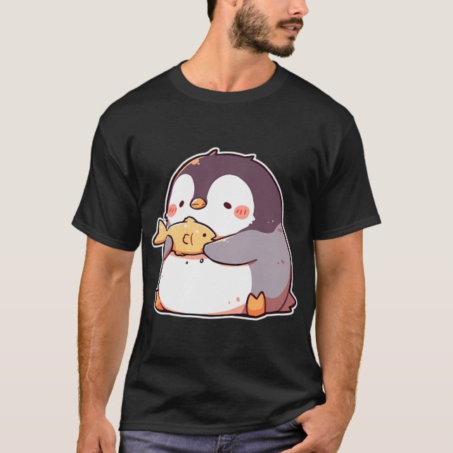 Penguin with fish T-Shirt (Front)