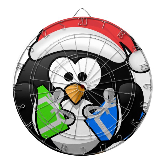 Penguin with Gifts Dartboard (Front)