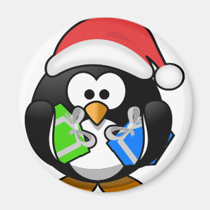 Penguin with Gifts Magnet