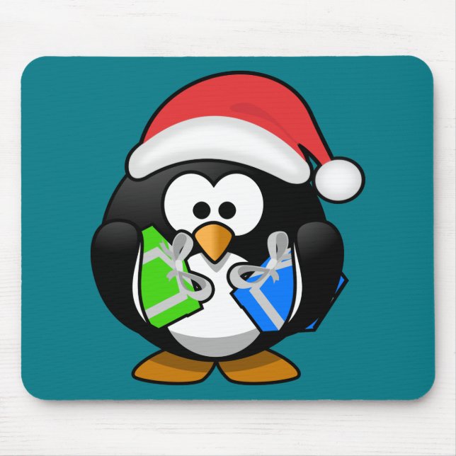 Penguin with Gifts Mouse Pad (Front)