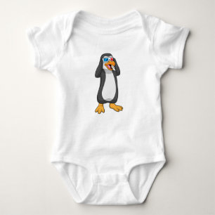 Penguin with Glasses Baby Bodysuit