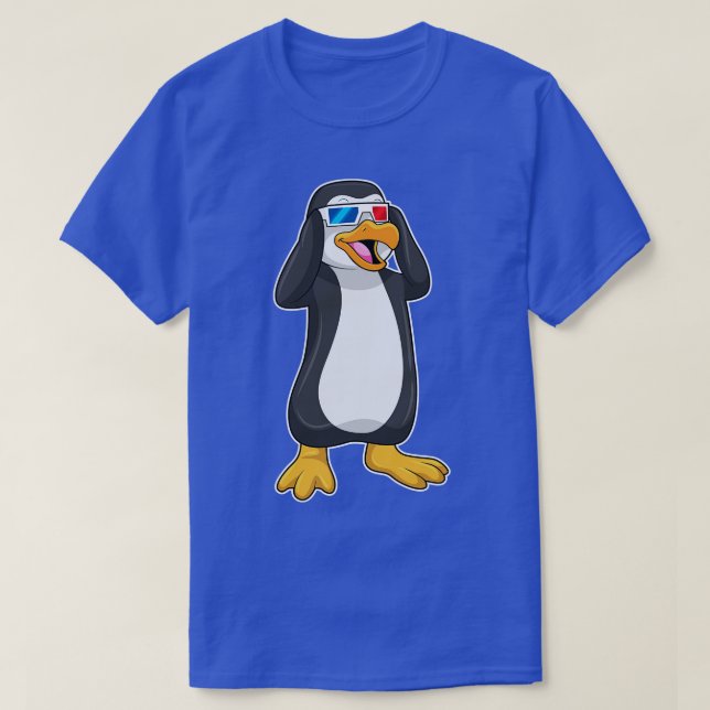 Penguin with Glasses T-Shirt (Design Front)