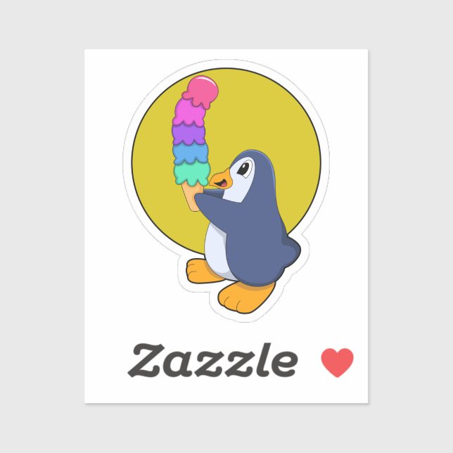 Penguin with Ice cream (Sheet)