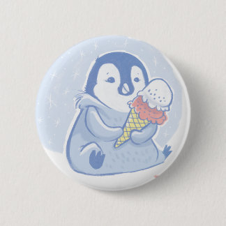 Penguin with Ice Cream button