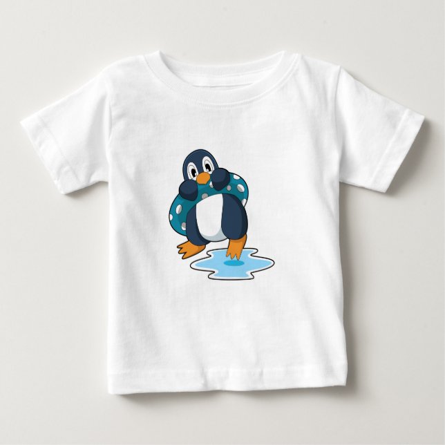 Penguin with Lifebuoy Baby T-Shirt (Front)