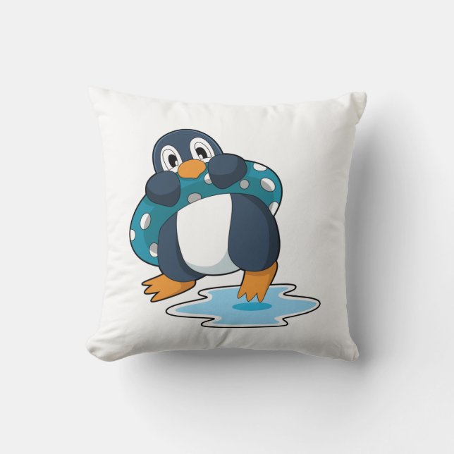 Penguin with Lifebuoy Cushion (Front)