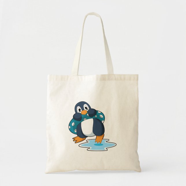 Penguin with Lifebuoy Tote Bag (Front)