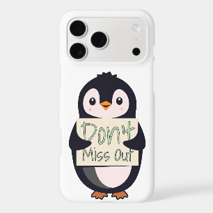 Penguin with Motivational Sign - Don't Miss Out