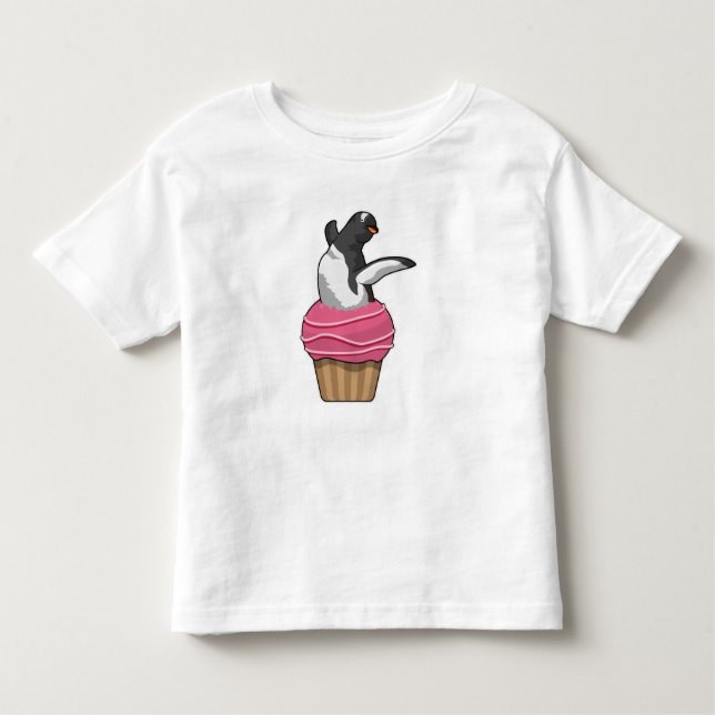 Penguin with Muffin Toddler T-Shirt (Front)