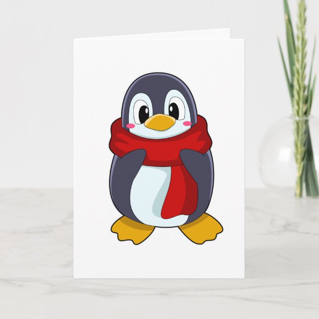 Penguin with Scarf Card (Front)