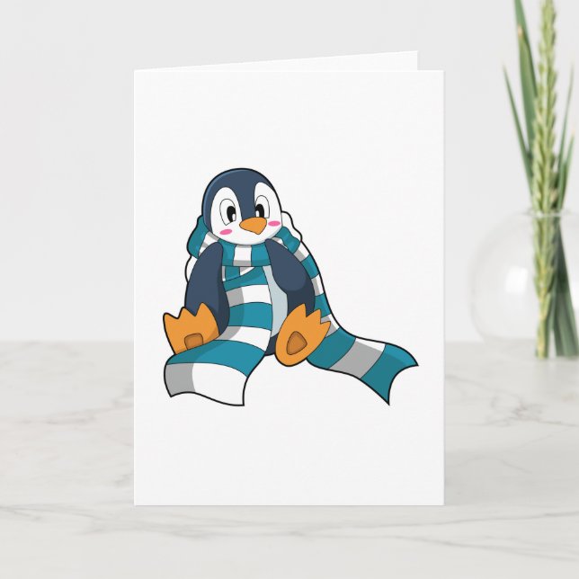 Penguin with Scarf Card (Front)