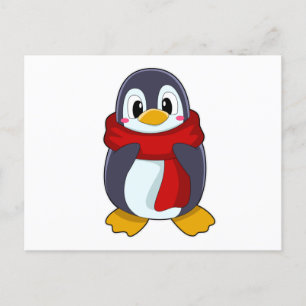 Penguin with Scarf Postcard