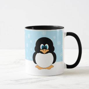 Penguin with Snowflakes Mug