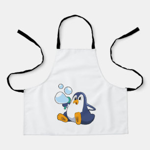 Penguin with Soap bubbles.PNG Apron