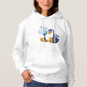 Penguin with Soap bubbles.PNG Hoodie