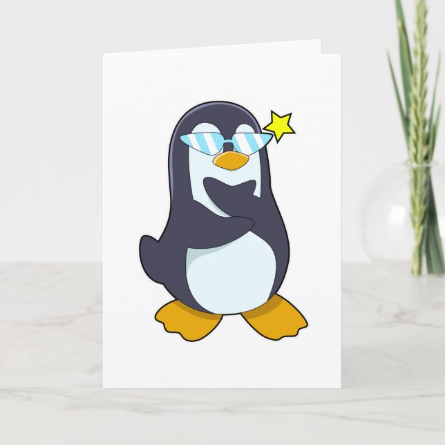 Penguin with Sunglasses Card (Front)